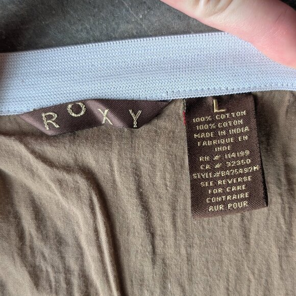 Roxy Brown Tiered Flowy A-Line Boho Festival Maxi Skirt large - Picture 5 of 7